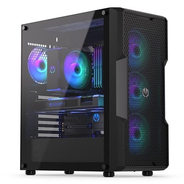 ENDORFY Regnum 400 ARGB ATX Mid Tower Black Tempered Glass Side Panel image