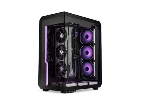SSUPD Xhuttle ATX Mid Tower Black with Tempered Glass Side Panel and USB 3.2 Gen 2 Type-C / USB 3.2 Gen 1 Type-A Front Panel image