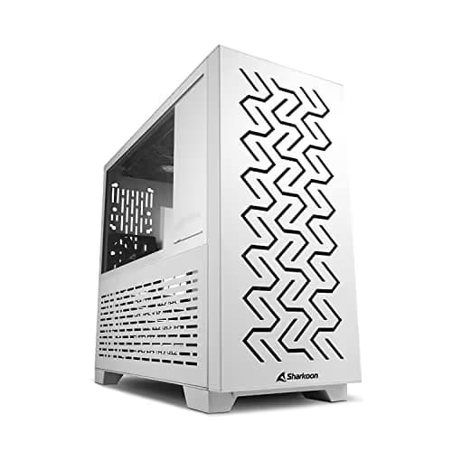 SHARKOON MS-Z1000 Micro ATX Mid Tower White Tempered Glass Side Panel with USB 3.2 Gen 1 Type-A Front Panel main image