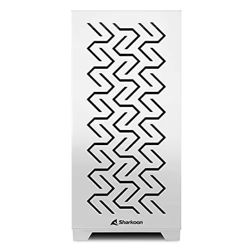 SHARKOON MS-Z1000 Micro ATX Mid Tower White Tempered Glass Side Panel with USB 3.2 Gen 1 Type-A Front Panel image
