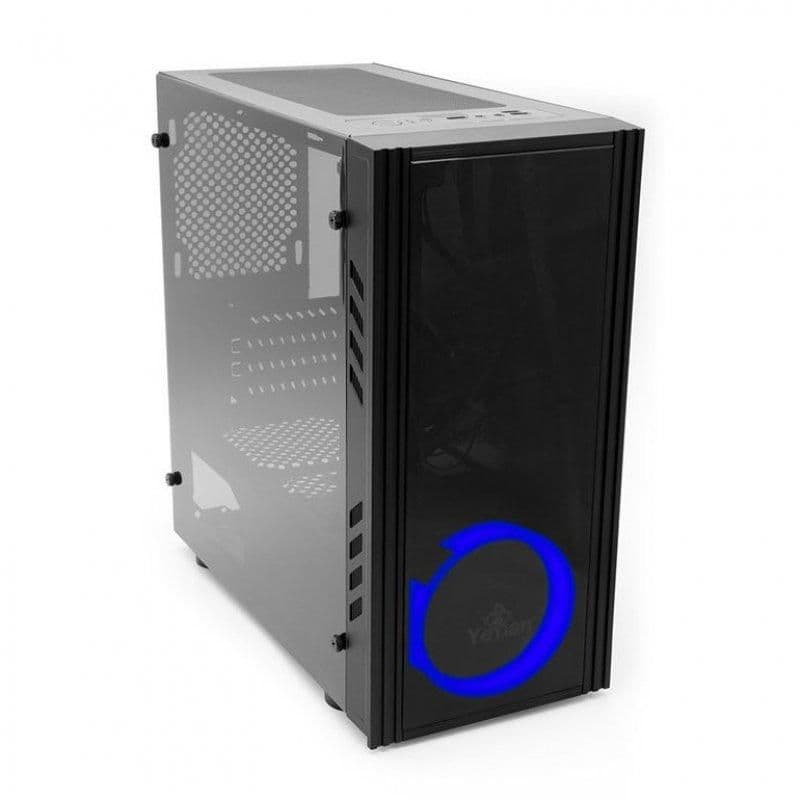 YEYIAN Kalt 1101 Micro ATX Mid Tower Black with Tempered Glass Side Panel and USB 3.2 Gen 1 Type-A, USB 2.0 Type-A image