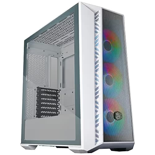 Cooler Master MasterBox 520 Mesh ATX Mid Tower White with Tempered Glass Side Panel and USB 3.2 Gen 2 Type-C, USB 3.2 Gen 1 Type-A main image