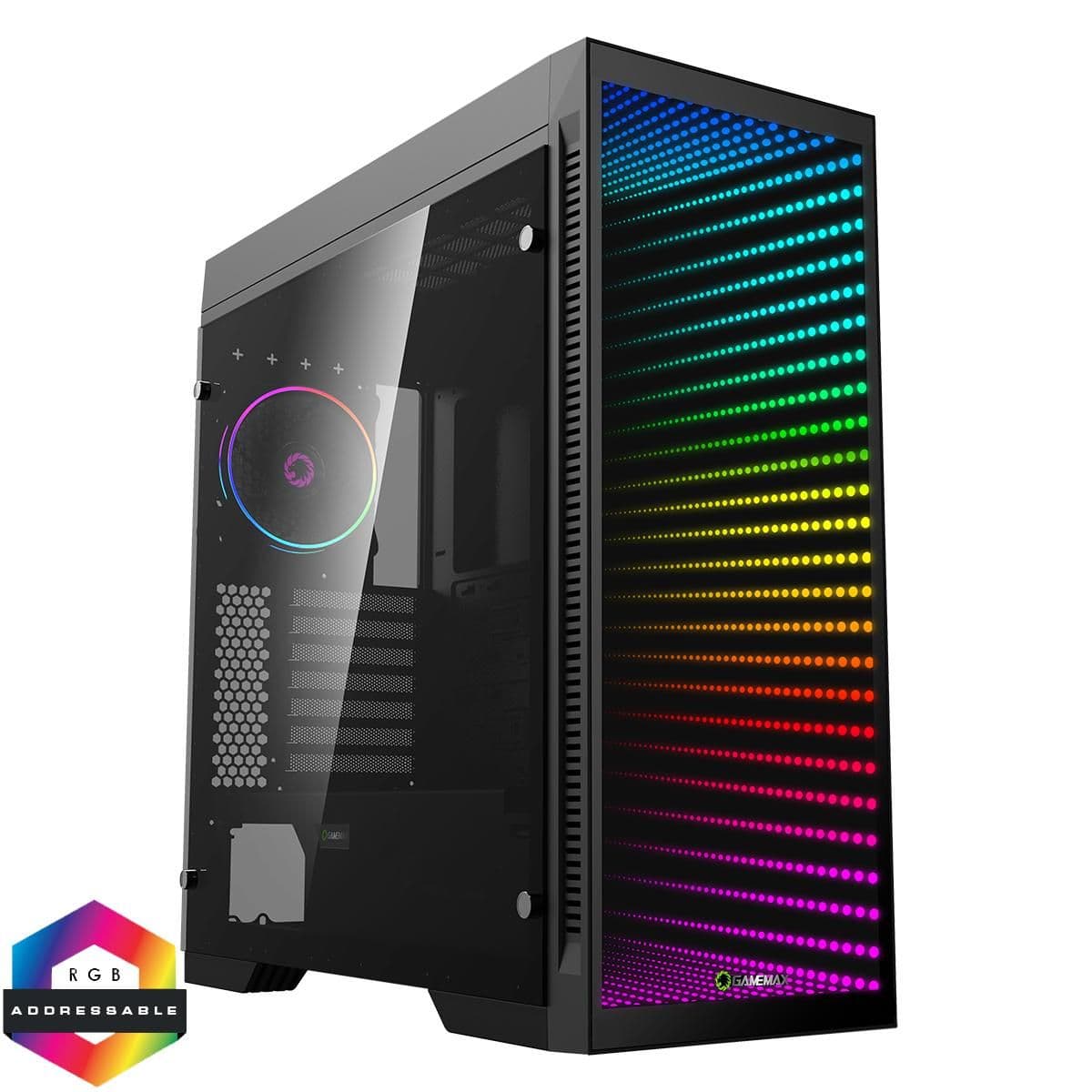 GameMax Abyss TR ATX Mid Tower Black Tempered Glass main image