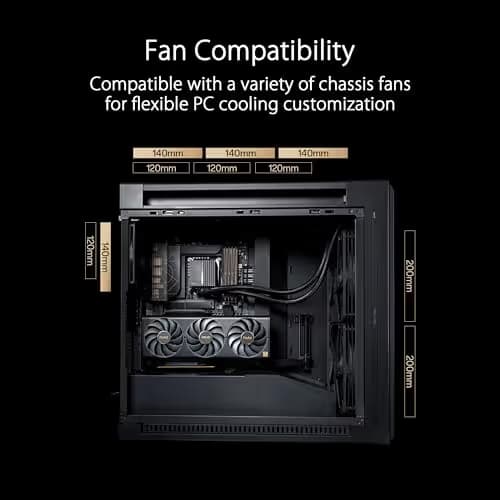 Asus ProArt PA602 ATX Mid Tower Black Tempered Glass Side Panel image