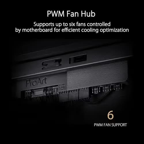 Asus ProArt PA602 ATX Mid Tower Black Tempered Glass Side Panel image