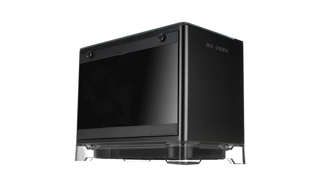 In Win A1 Mini-ITX Tower Black Tempered Glass Side Panel and w/600 W Power Supply image