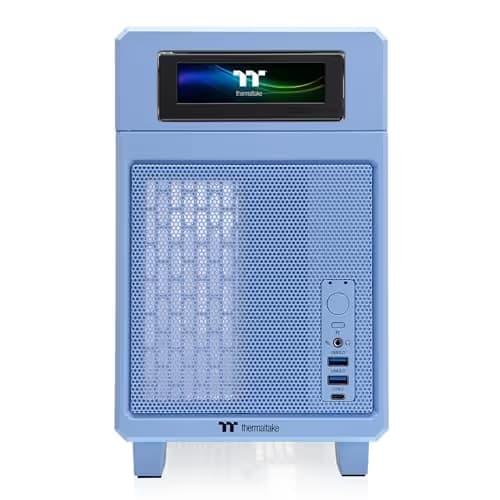 Thermaltake TR100 Mini-ITX Desktop Blue / White Mesh Side Panel, USB 3.2 Gen 2 Type-C, USB 3.2 Gen 1 Type-A image