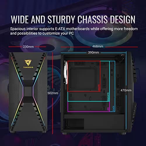 Aerocool Cronus ATX Mid Tower Black with Tempered Glass Side Panel and USB 3.2 Gen 1 Type-A image
