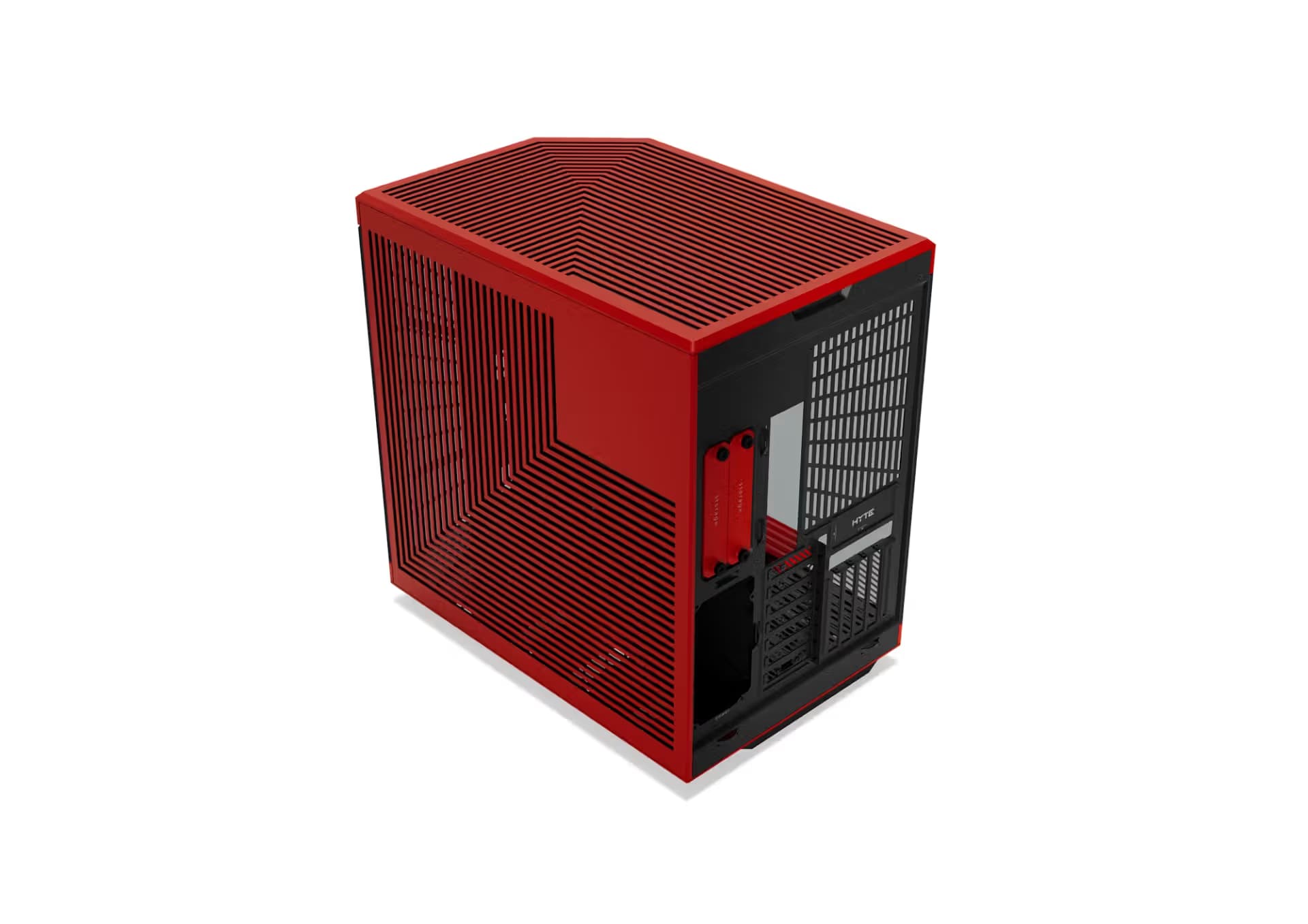 HYTE Y70 Touch ATX Mid Tower Black / Red Tempered Glass Side Panel image