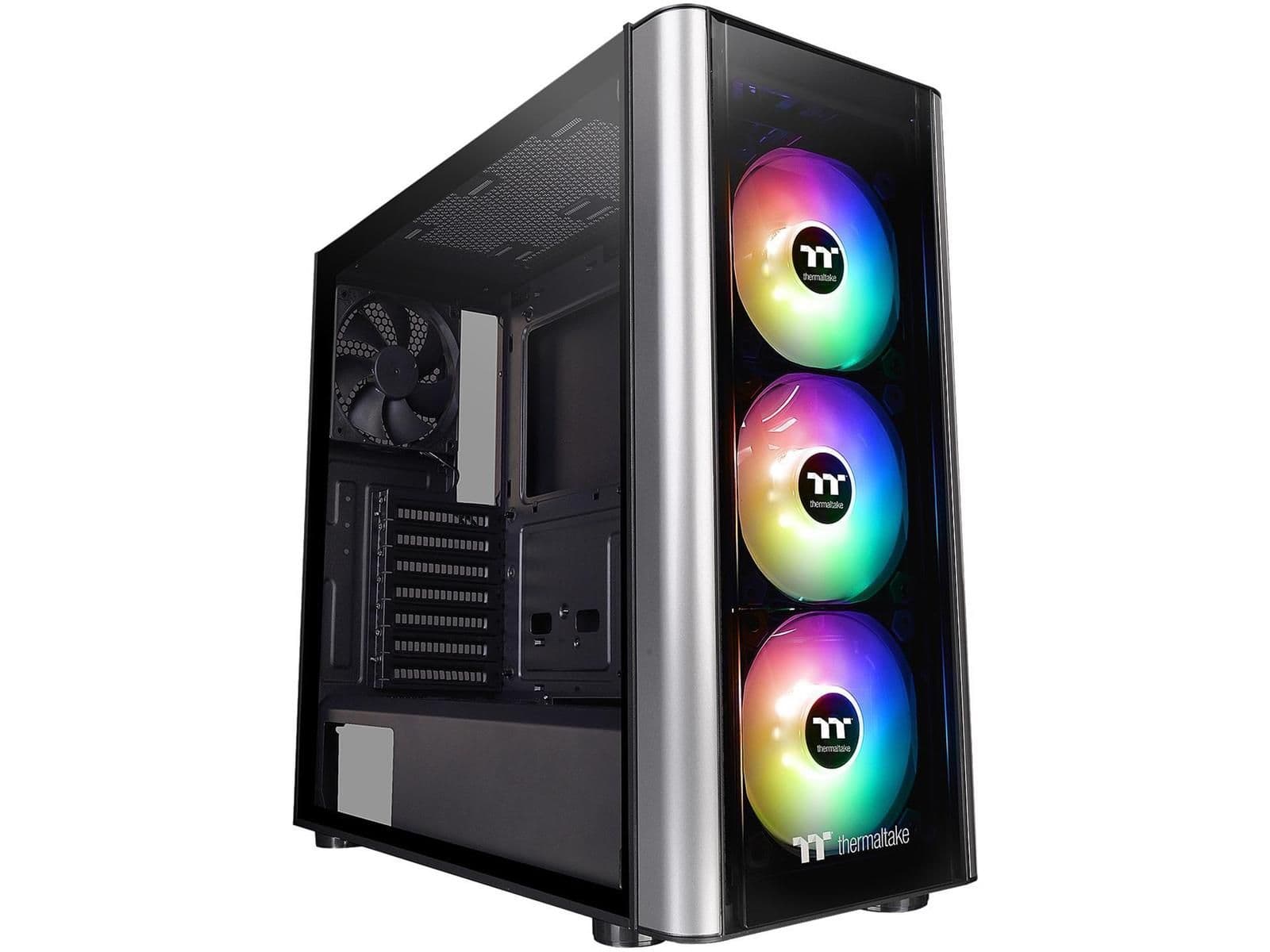Thermaltake Level 20 MT ATX Mid Tower Black with Tempered Glass Side Panel and USB 3.2 Gen 1 Type-A Front Panel image