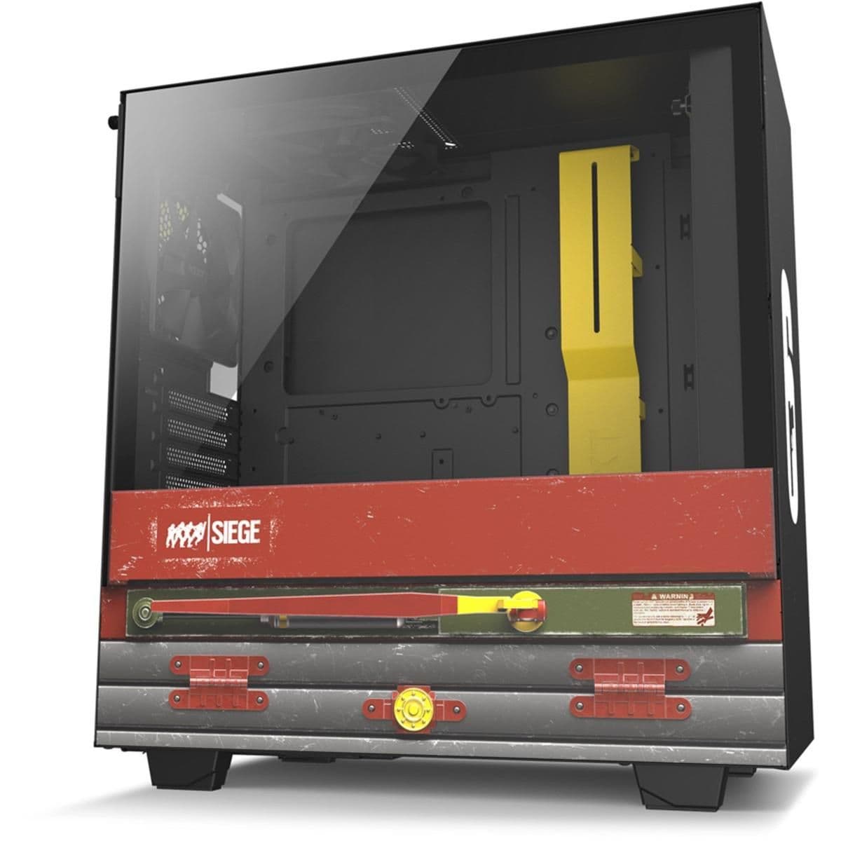 NZXT H510 Siege ATX Mid Tower Red / Black Tempered Glass Side Panel main image