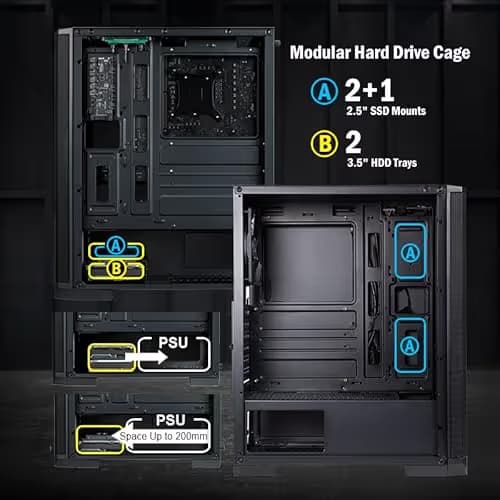 BitFenix NOVA MESH SE ATX Mid Tower Black Tempered Glass image