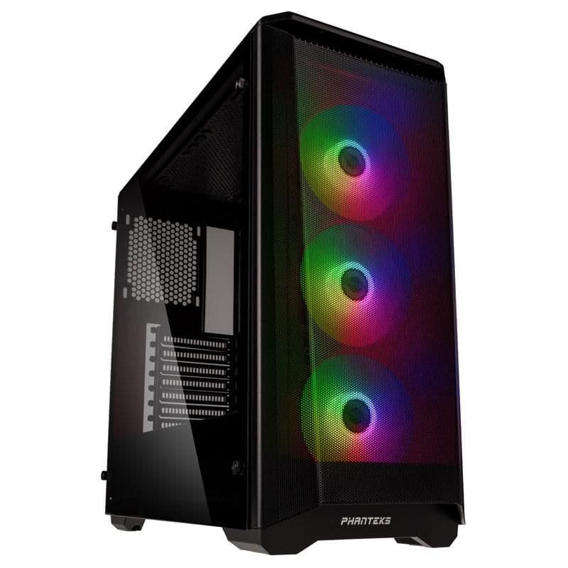 Phanteks Eclipse P400A Digital ATX Mid Tower Black Tempered Glass Side Panel and USB 3.2 Gen 1 Type-A image
