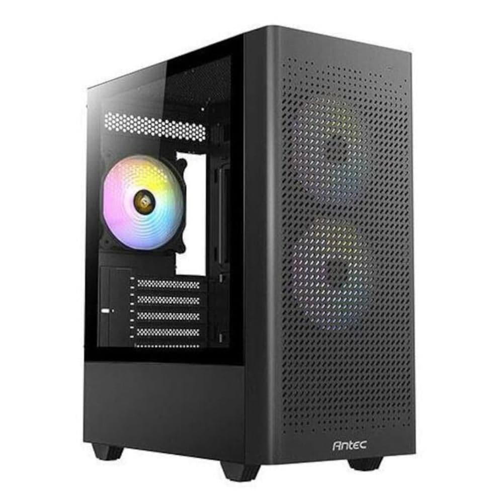 Antec NX500M ARGB Micro ATX Mini Tower Black with Tempered Glass Side Panel and USB 3.2 Gen 1 Type-A, USB 2.0 Type-A main image