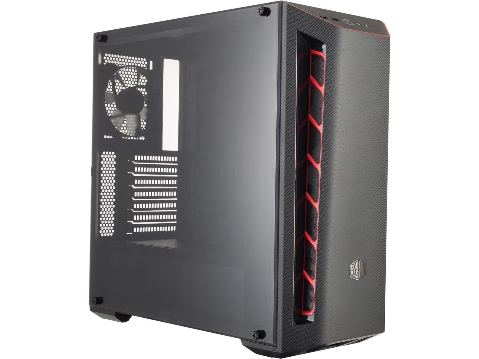 Cooler Master MasterBox MB510L ATX Mid Tower Black / Red with Acrylic Side Panel and USB 3.2 Gen 1 Type-A Front Panel image