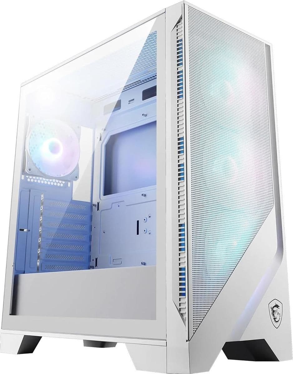MSI MAG FORGE 320R AIRFLOW ATX Mid Tower White with Tempered Glass Side Panel and USB 3.2 Gen 1 Type-A image