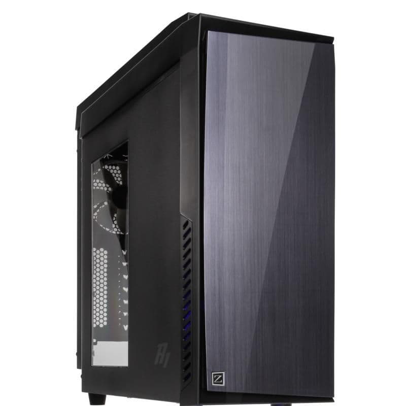 Zalman R1 ATX Mid Tower Black with Acrylic Side Panel and USB 3.2 Gen 1 Type-A USB 2.0 Type-A image