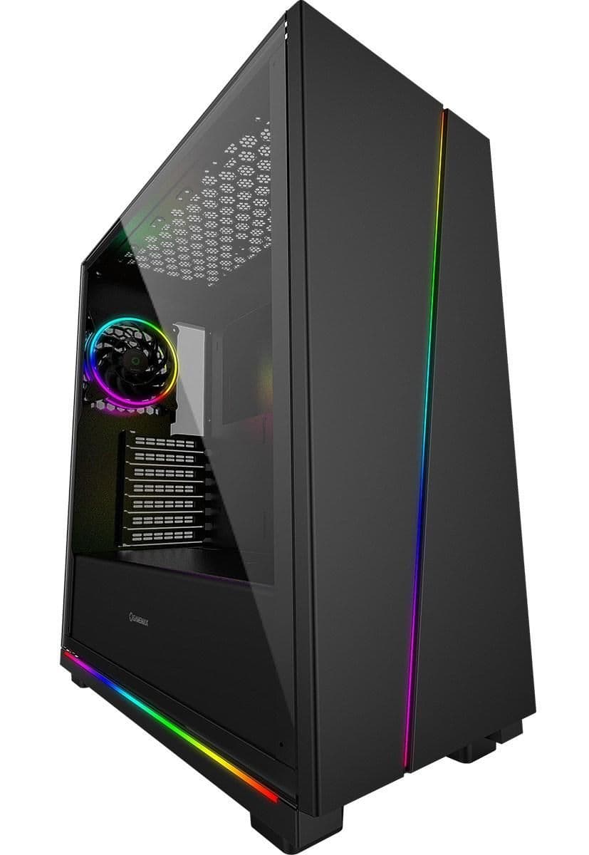 GameMax Gravity ATX Mid Tower Black with Tempered Glass Side Panel and USB 3.2 Gen 1 Type-A Front Panel image