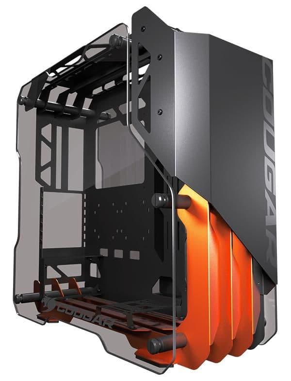Cougar Blazer ATX Mid Tower Black / Orange Tempered Glass Side Panel USB 3.2 Gen 1 Type-A Front Panel USB image