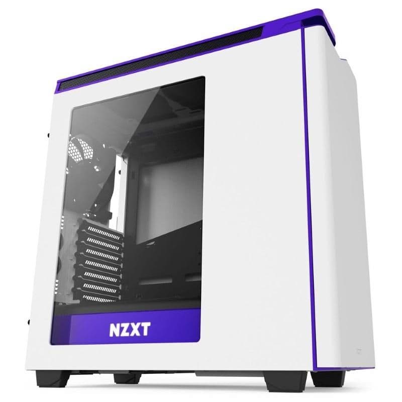 NZXT H440 ATX Mid Tower White / Purple Acrylic Side Panel main image