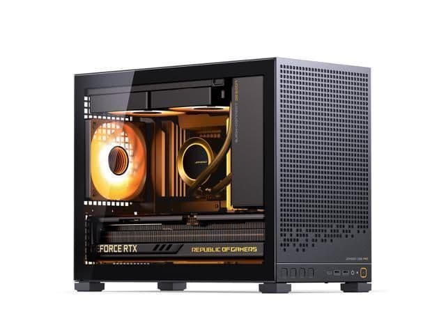 Jonsbo D32 PRO Micro ATX Desktop Black Tempered Glass Side Panel, USB 3.2 Gen 2 Type-C, USB 3.2 Gen 1 Type-A main image