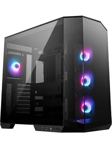 MSI MAG PANO 100R PZ ATX Mid Tower Black with Tempered Glass Side Panel and USB 3.2 Gen 2 Type-C, USB 3.2 Gen 1 Type-A image