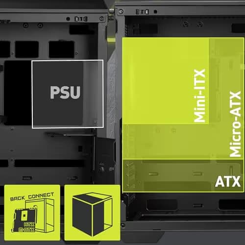 MSI MAG PANO 100R PZ ATX Mid Tower Black with Tempered Glass Side Panel and USB 3.2 Gen 2 Type-C, USB 3.2 Gen 1 Type-A image
