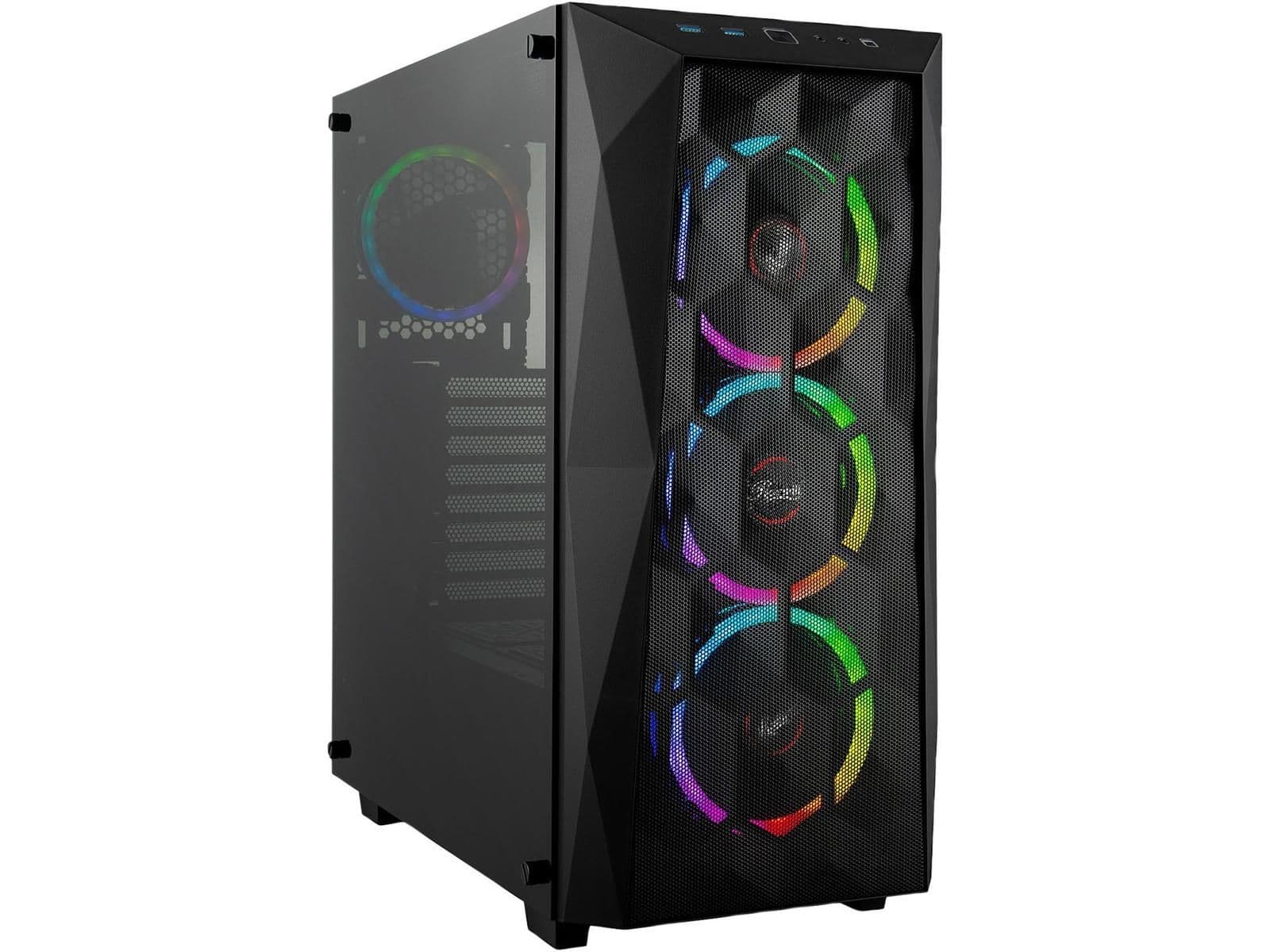 Rosewill SPECTRA X ATX Mid Tower Black with Tempered Glass Side Panel and USB 3.2 Gen 1 Type-A image