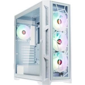 RAIJINTEK Ponos Ultra TG4 ATX Mid Tower White Tempered Glass Side Panel main image