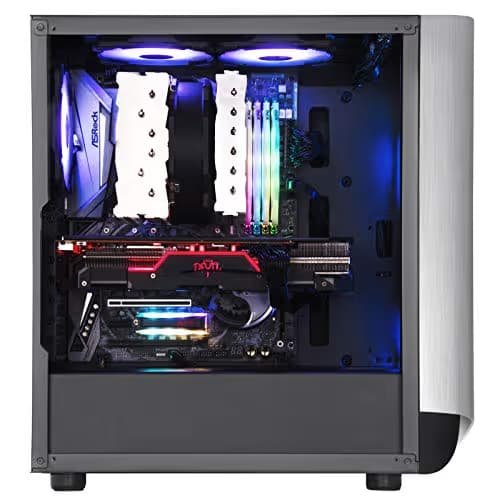 Silverstone SETA A1 ATX Mid Tower Silver / Black with Tempered Glass Side Panel, USB 3.2 Gen 2 Type-C, USB 3.2 Gen 1 Type-A image