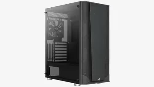 Aerocool Prism V1 ATX Mid Tower Black Tempered Glass Side Panel image