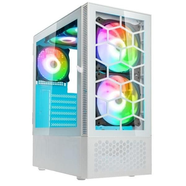 KOLINK Observatory MX ATX Mid Tower White Tempered Glass ARGB image