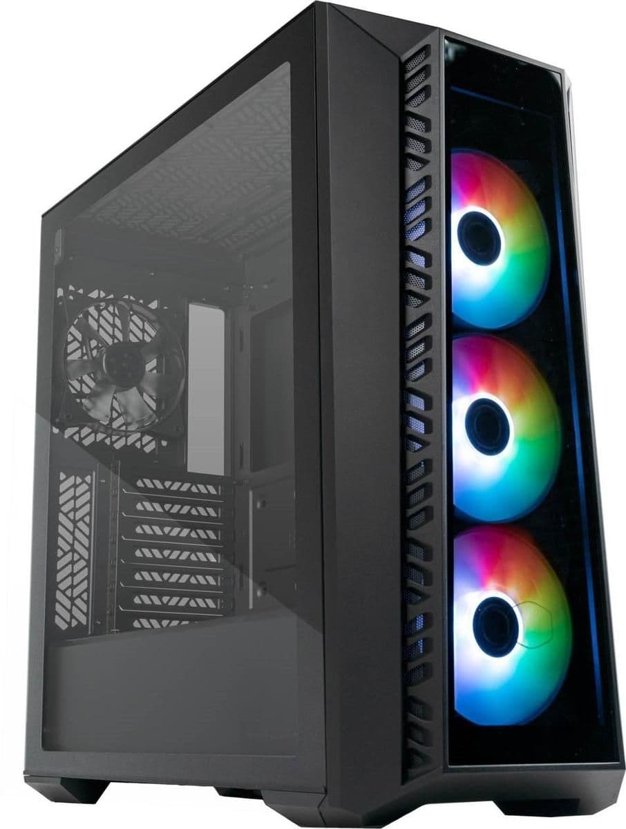 Cooler Master Masterbox 520 ATX Mid Tower Black Tempered Glass Side Panel, USB 3.2 Gen 2 Type-C, USB 3.2 Gen 1 Type-A main image