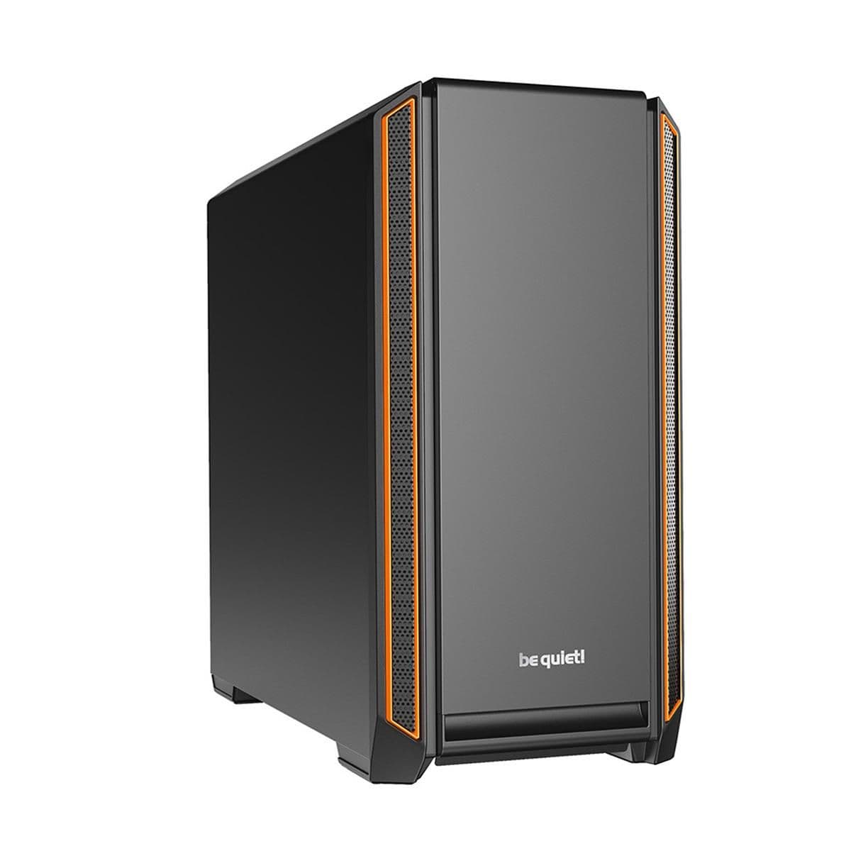 be quiet! Silent Base 601 ATX Mid Tower Black / Orange with USB 3.2 Gen 1 Type-A and USB 2.0 Type-A image