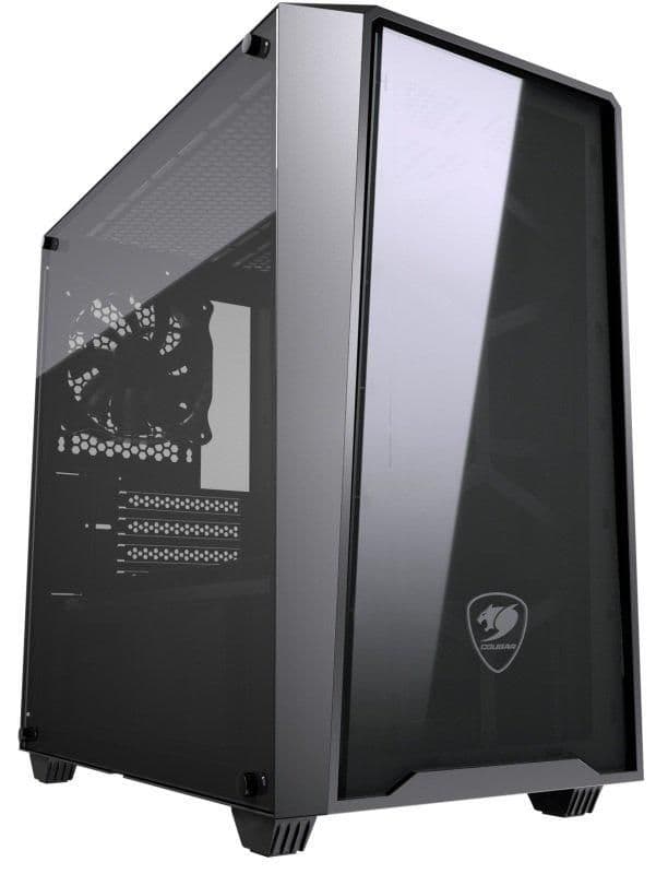Cougar MG120 G Micro ATX Mini Tower Black Tempered Glass Side Panel, USB 3.2 Gen 1 Type-A and USB 2.0 Type-A main image