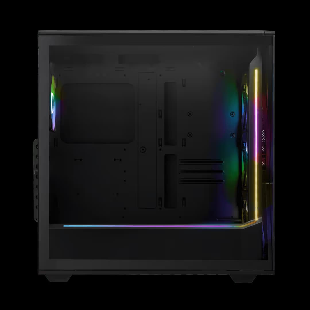 iBuypower Slate 9 Mesh ATX Mid Tower Black with Mesh, Tempered Glass Side Panel image