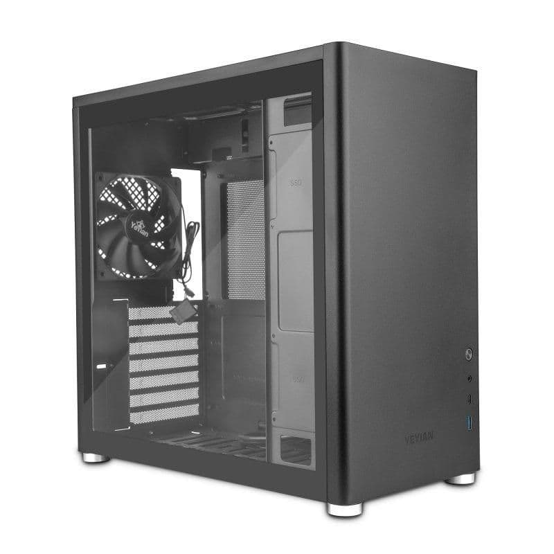 YEYIAN Hussar Plus ATX Mid Tower Black with Tempered Glass Side Panel and USB 3.2 Gen 1 Type-A main image