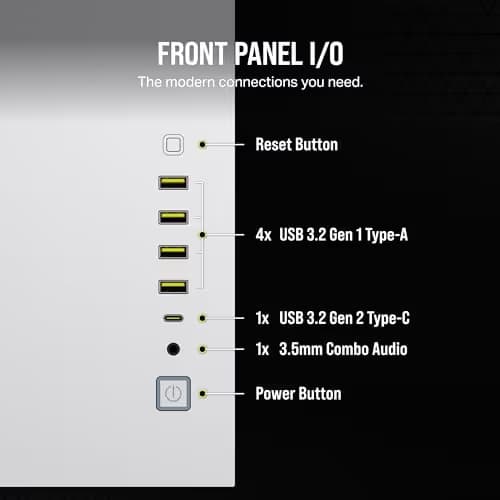 Corsair 6500D Airflow ATX Mid Tower White Tempered Glass image