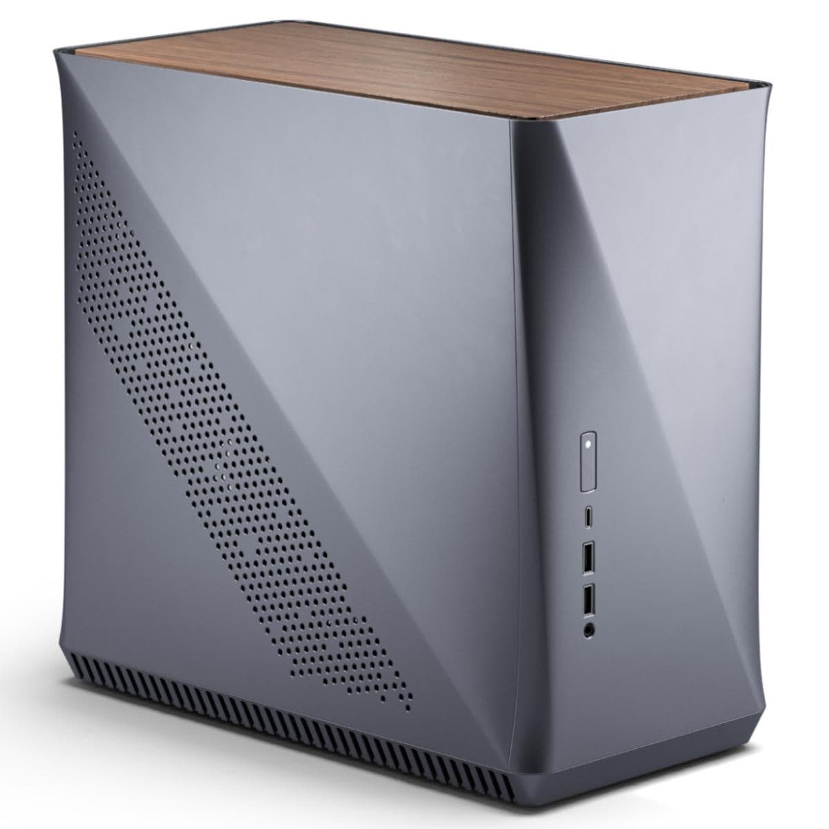 Fractal Design Era Mini-ITX Desktop Gray Front USB 3.2 Gen2 Type-C/Gen1 Type-A image