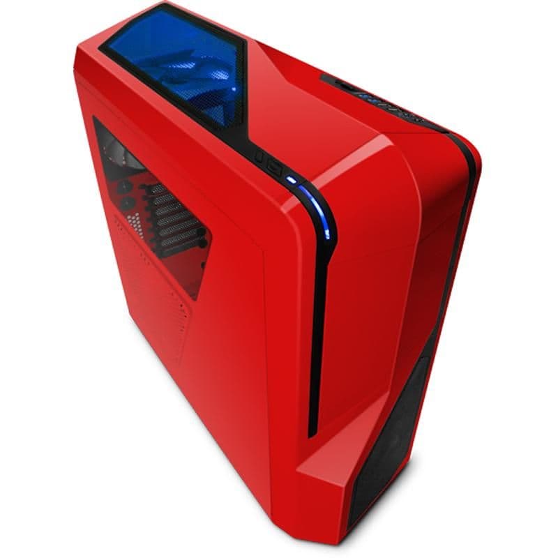 NZXT Phantom 410 ATX Mid Tower Red / Black Acrylic Side Panel, USB 3.2 Gen 1 Type-A, USB 2.0 Type-A image