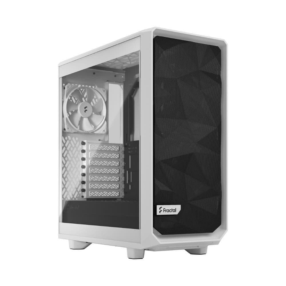 Fractal Design Meshify 2 Compact Lite ATX Mid Tower White with Tempered Glass Side Panel and USB 3.2 Gen 1 Type-A image