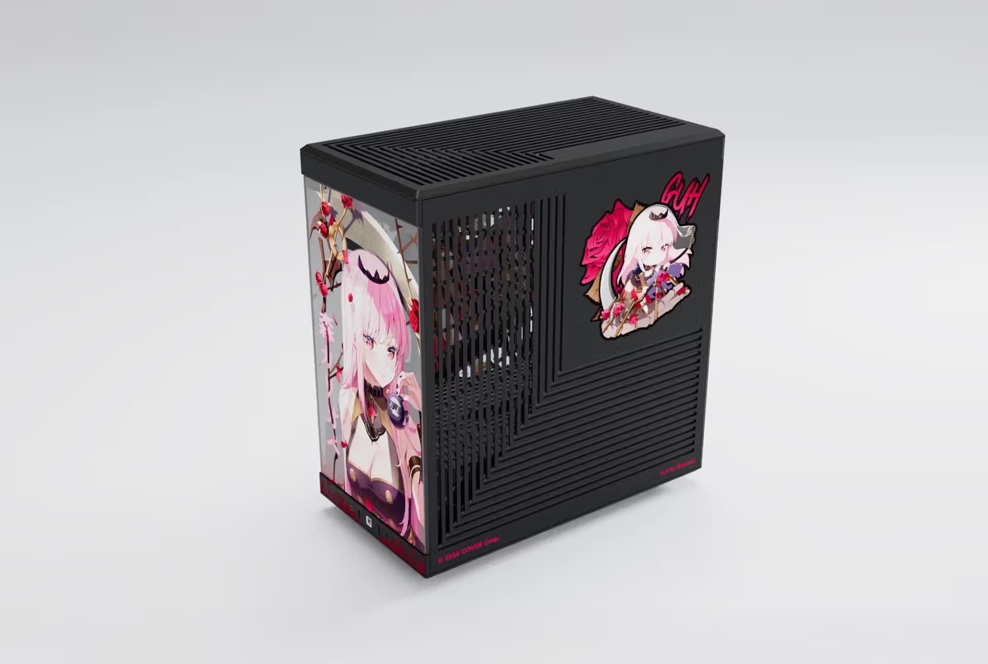 HYTE Mori Calliope Y40 ATX Mid Tower Black / Red with Tempered Glass Side Panel and USB 3.2 Gen 2 Type-C, USB 3.2 Gen 1 Type-A image