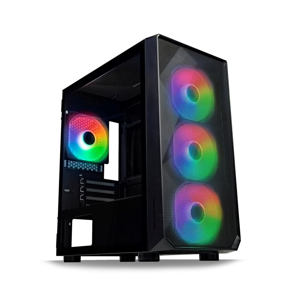 Tecware Forge M ARGB Micro ATX Mini Tower Black Tempered Glass Side Panel, USB 3.2 Gen 1 Type-A, USB 2.0 Type-A main image