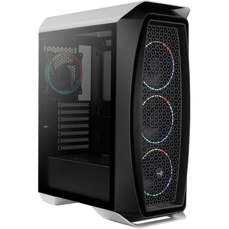 Aerocool Aero One Eclipse ATX Mid Tower White / Black Tempered Glass Side Panel image