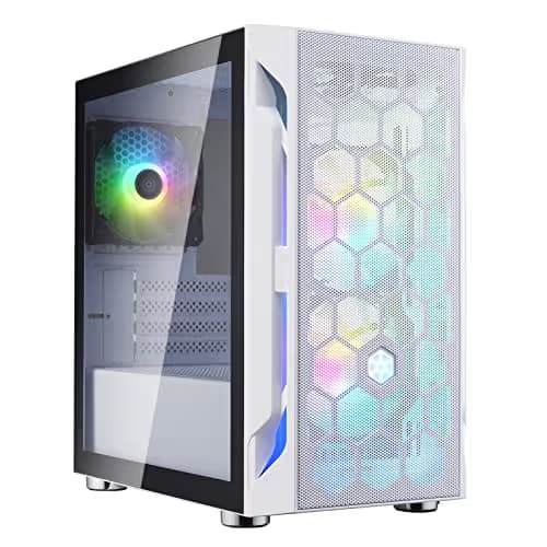 Silverstone FARA H1M PRO Micro ATX Mini Tower White/Black Tempered Glass Side Panel main image
