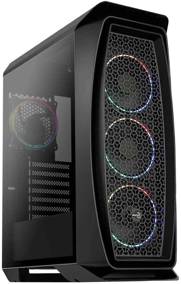 Aerocool Aero One Eclipse ATX Mid Tower Black with Tempered Glass Side Panel and USB 3.2 Gen 1 Type-A main image