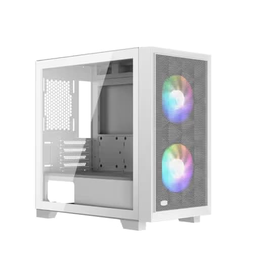 PC Cooler CPS C3D310 ARGB Micro ATX Mid Tower White Tempered Glass Side Panel image