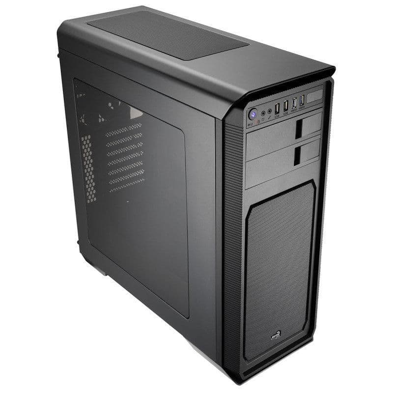 Aerocool Aero-800 ATX Mid Tower Black Acrylic Side Panel, Front USB 3.2 Gen 1 & USB 2.0 image