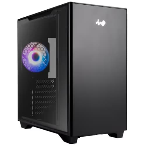 In Win A5 ATX Mid Tower Black Tempered Glass Side Panel, USB 3.2 Gen 2x2 Type-C, USB 3.2 Gen 1 Type-A main image