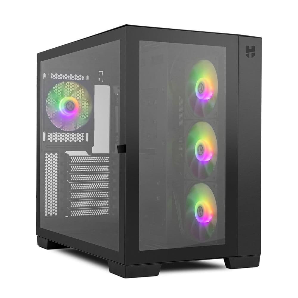 NOX Hummer ASTRA ATX Mid Tower Black with Tempered Glass Side Panel and USB 3.2 Gen 1 Type-C and USB 3.2 Gen 1 Type-A image